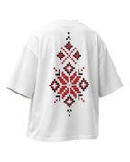 Red Mosaic Oversized Tee