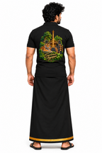 Golden Temple Ayyappa Polo T Shirt + Veshti + Thundu ( COMBO )
