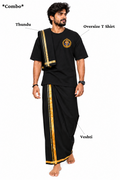 Ayyappa Chakra Oversize T Shirt + Veshti + Thundu ( COMBO )
