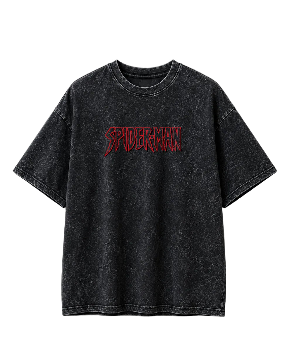 Retro Spider Graphic Acid Wash Tee