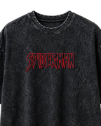 Retro Spider Graphic Acid Wash Tee