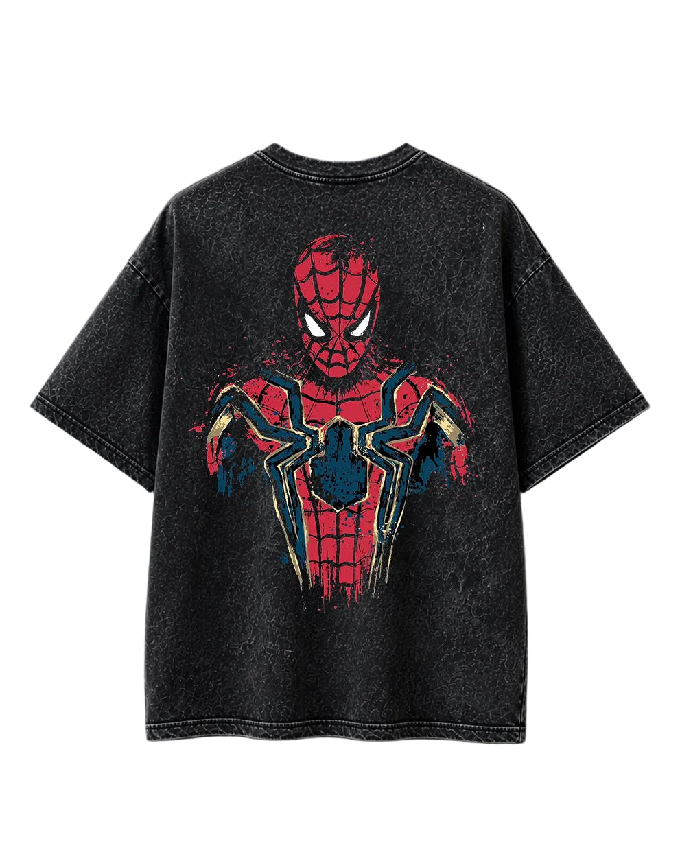 Retro Spider Graphic Acid Wash Tee