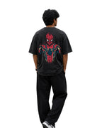 Retro Spider Graphic Acid Wash Tee