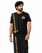 Round Neck Ayyappa Silver T Shirt