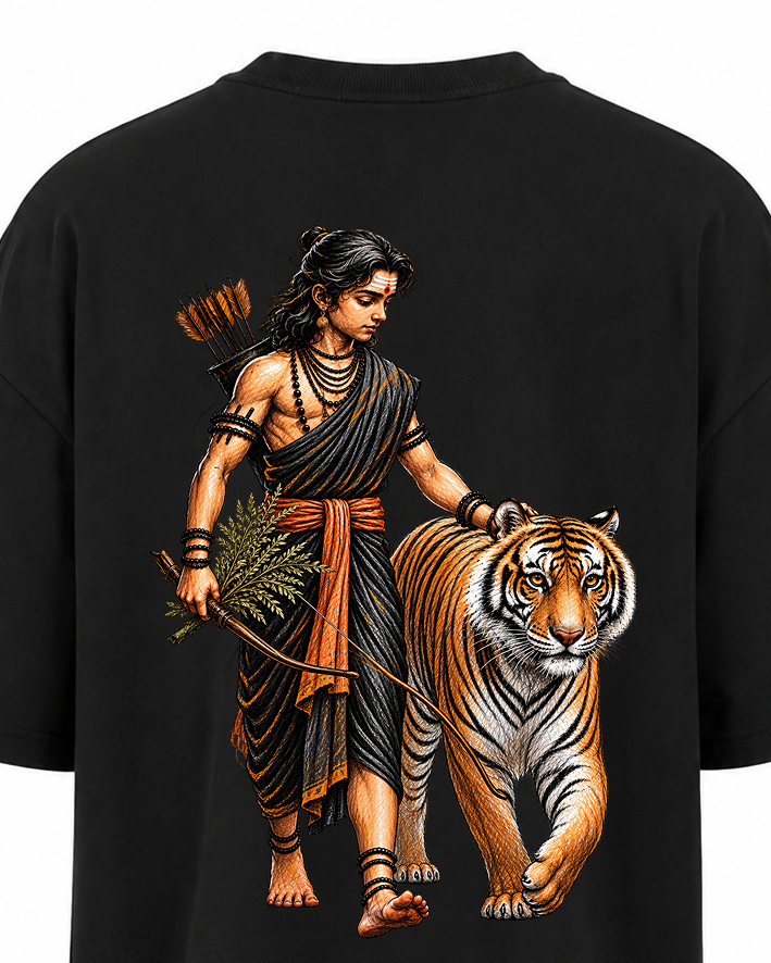 Manikandan Tiger Oversized T-Shirt