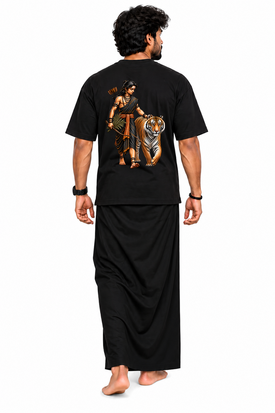 Manikandan Tiger Oversized T-Shirt