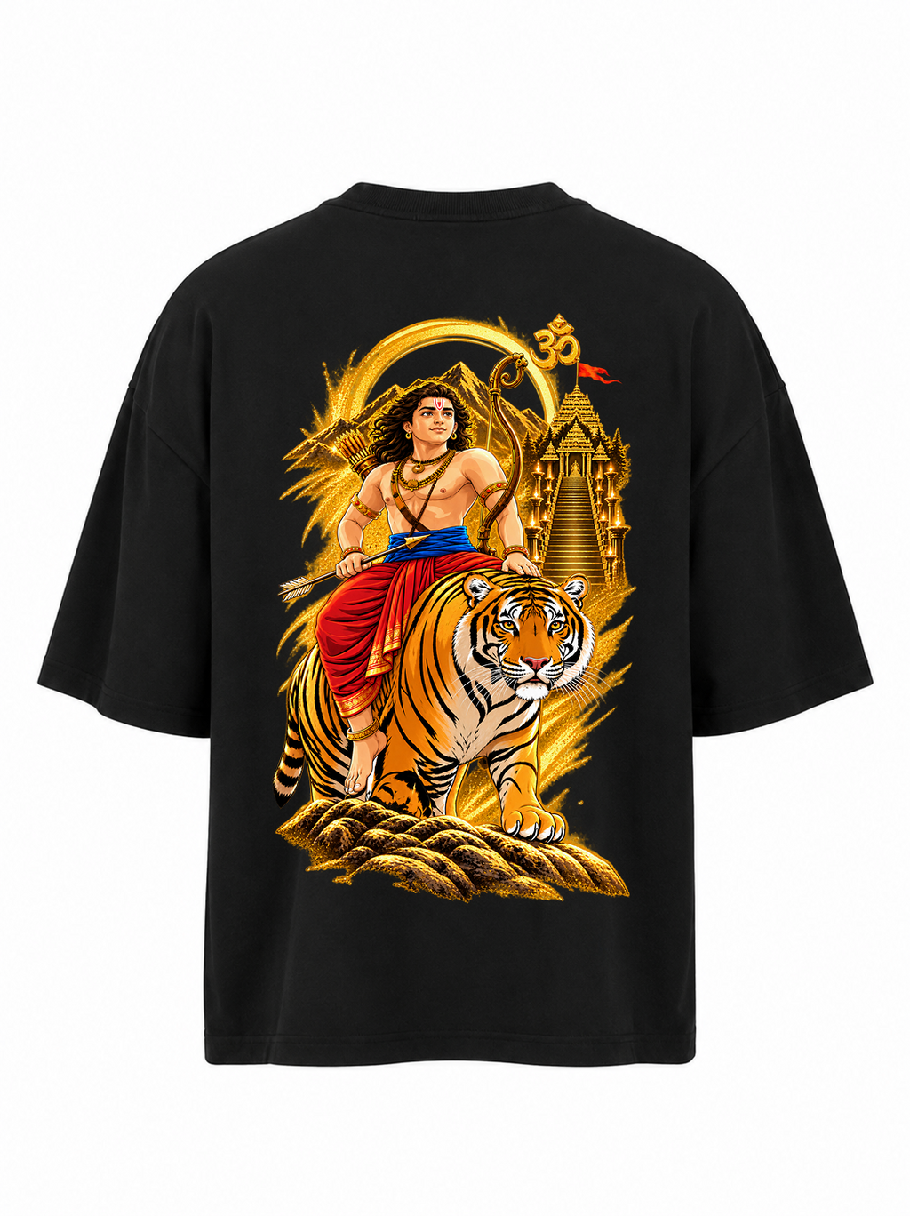 Malikappuram Ayyappa Oversize T Shirt + Veshti + Thundu ( COMBO )