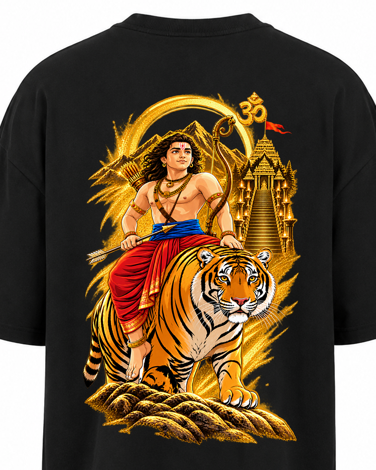 Malikappuram Ayyappa Oversize T Shirt + Veshti + Thundu ( COMBO )