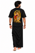 Malikappuram Ayyappa Oversize T Shirt + Veshti + Thundu ( COMBO )