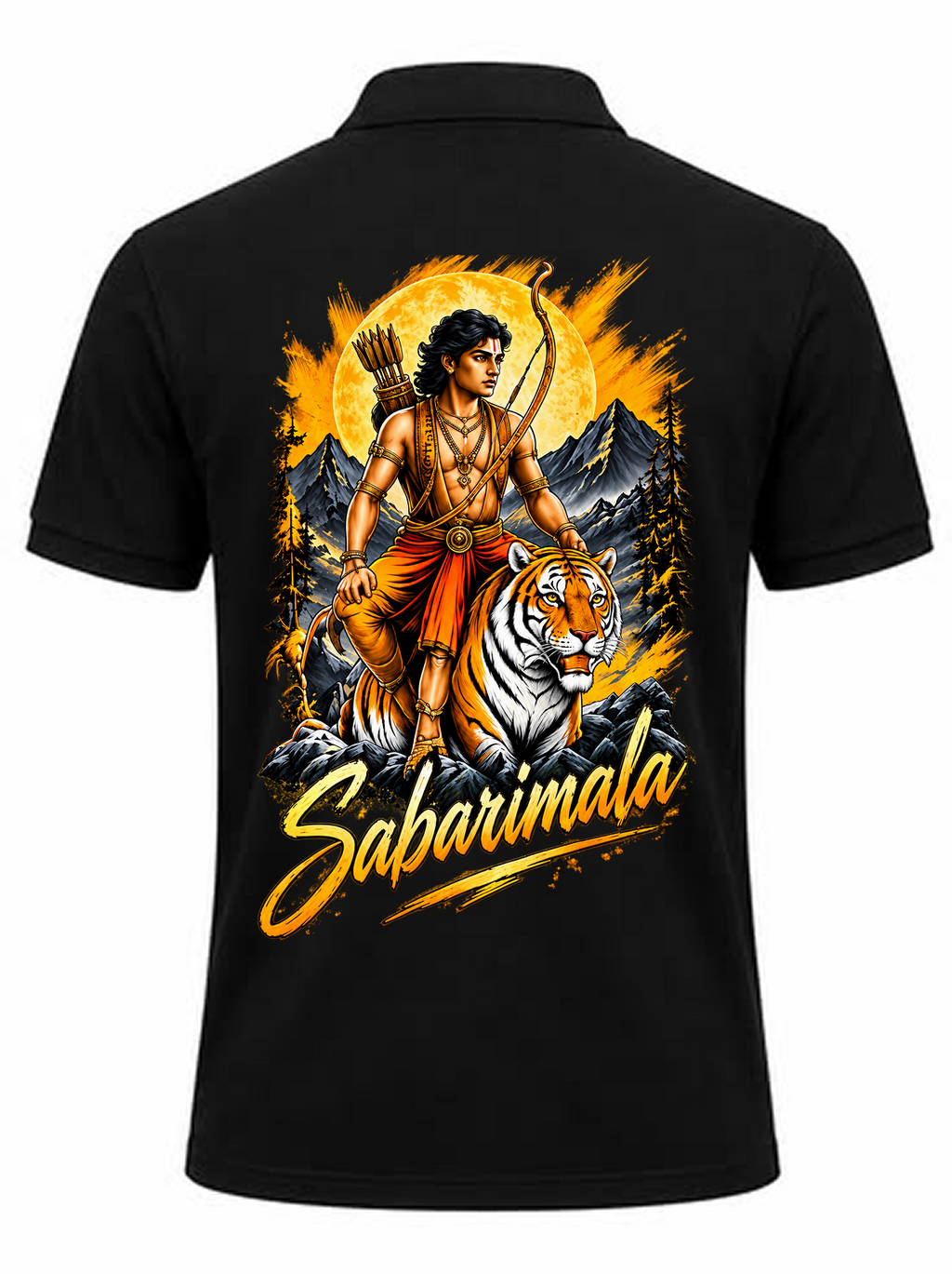Sabarimala Veera Polo T Shirt + Veshti + Thundu ( COMBO )
