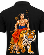 Swami Tiger Ride Pocket Polo T Shirt + Veshti + Thundu ( COMBO )
