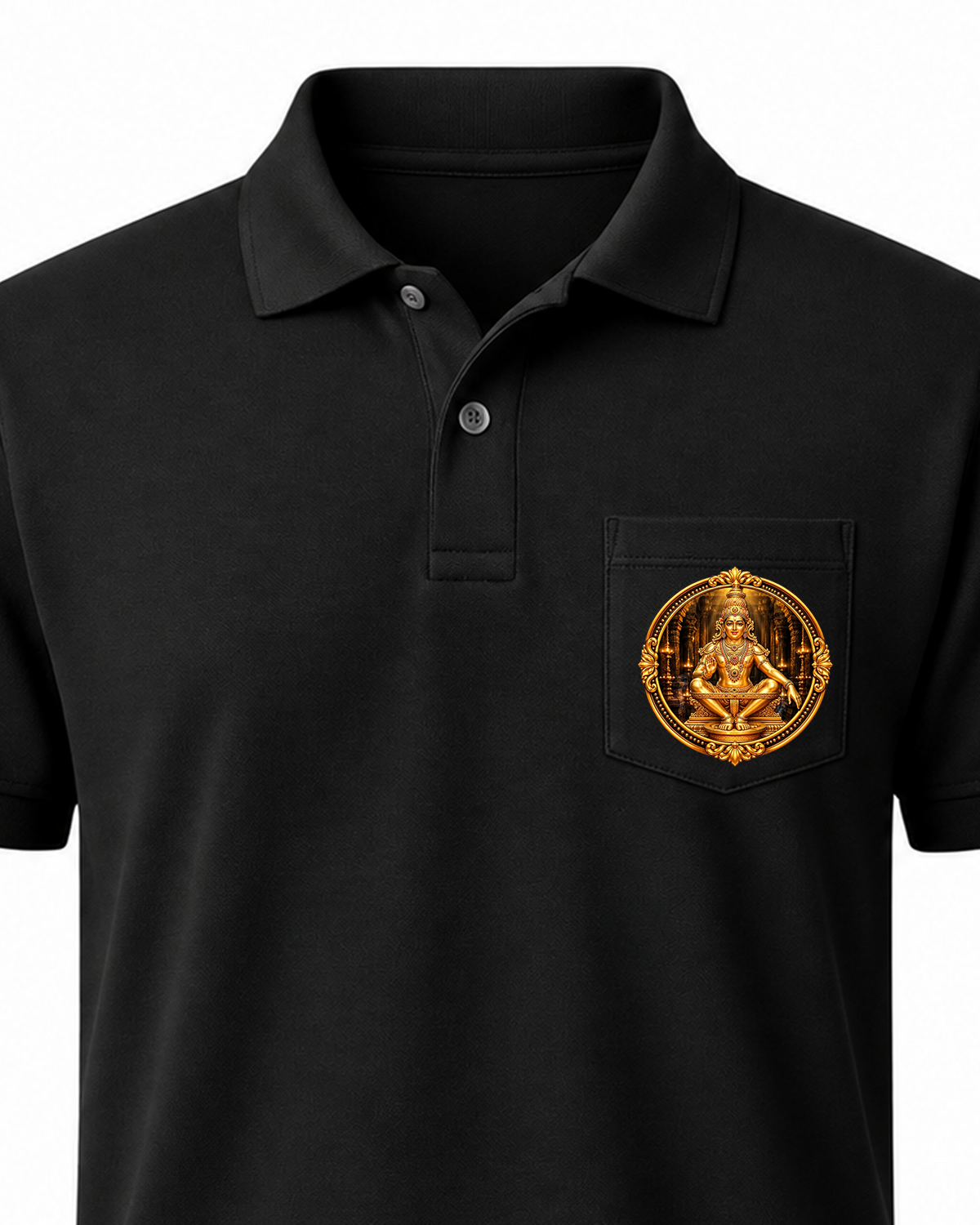 Swami Tiger Ride Pocket Polo T Shirt + Veshti + Thundu ( COMBO )