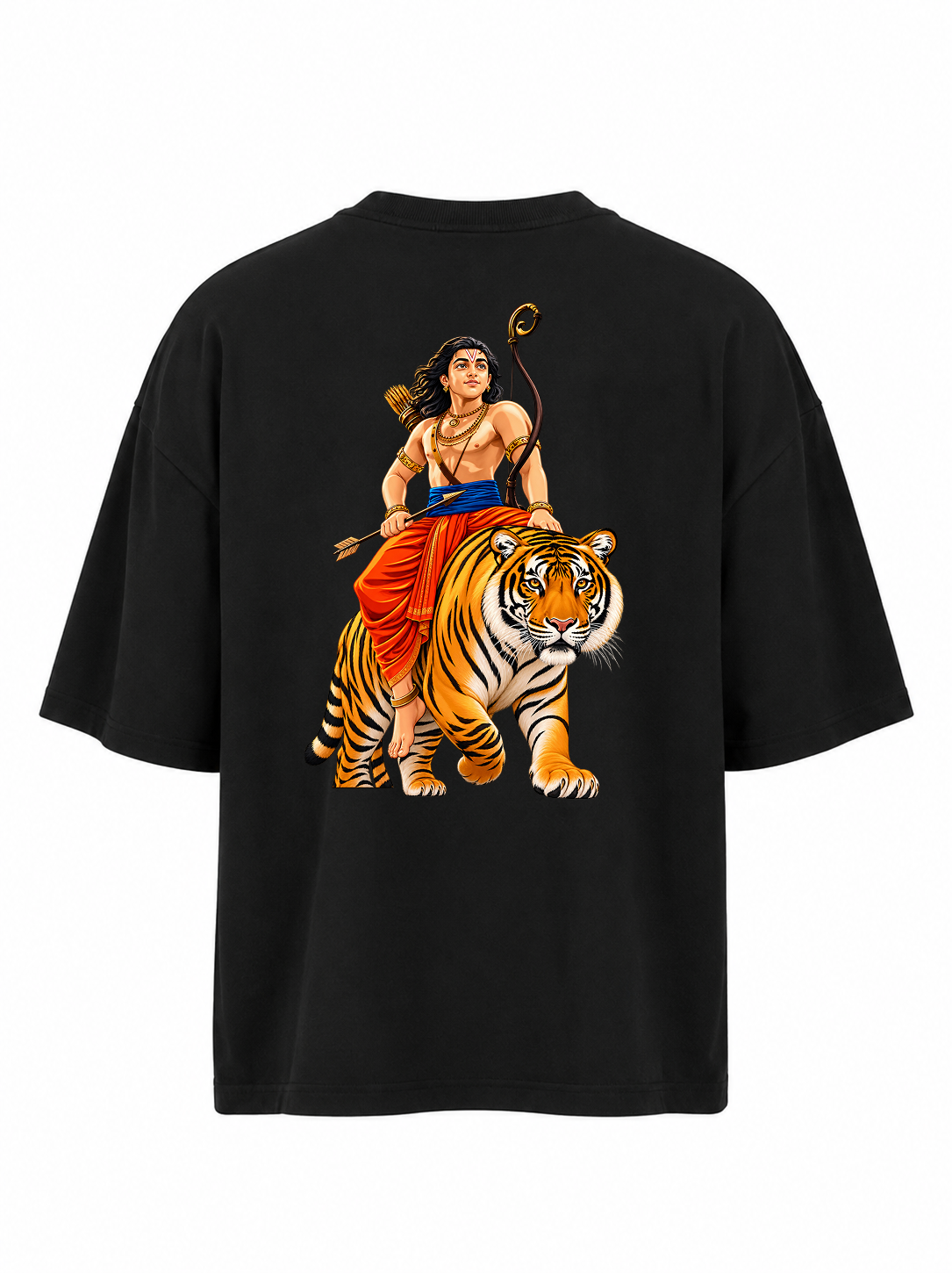 Swami Tiger Ride Oversize T Shirt + Veshti + Thundu ( COMBO )