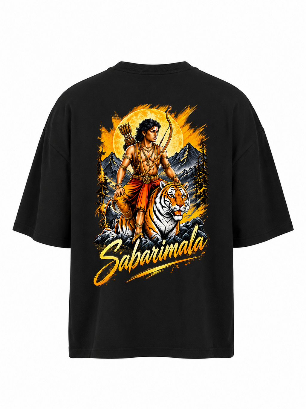 Sabarimala Veera Oversize T Shirt + Veshti + Thundu ( COMBO )