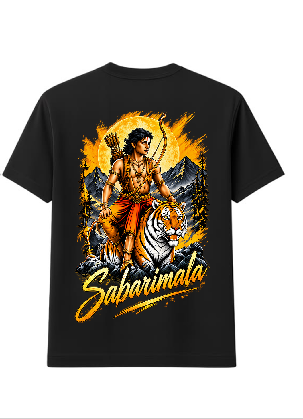 Sabarimala Veera Round Neck T Shirt + Veshti + Thundu ( COMBO )