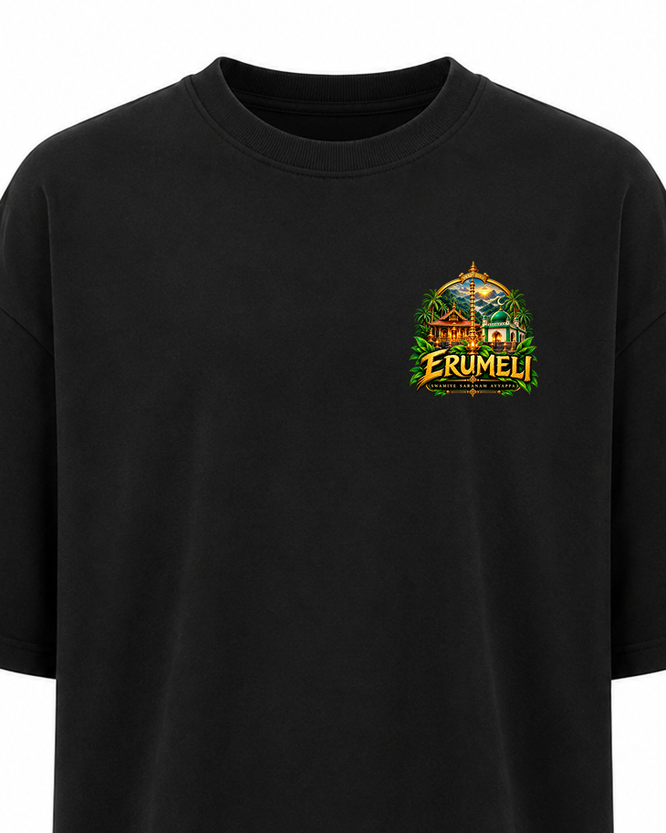 Erumeli Oversize T Shirt + Veshti + Thundu ( COMBO )