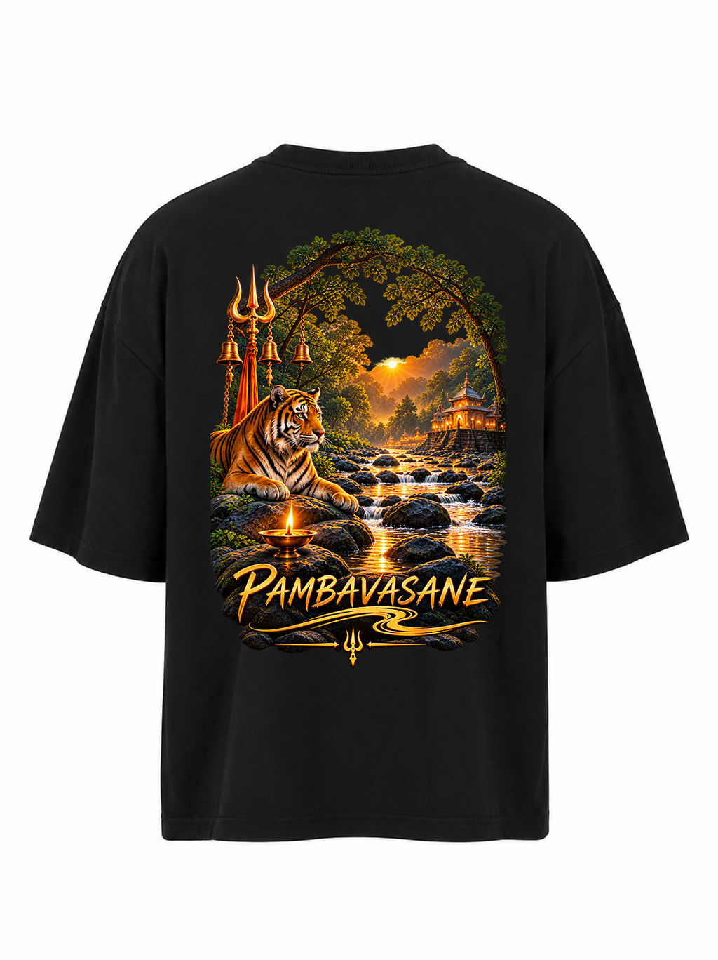 Pambavasan Oversize T Shirt + Veshti + Thundu ( COMBO )