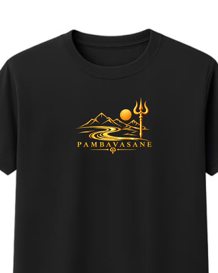 Pambavasan Round Neck T Shirt + Veshti + Thundu ( COMBO )