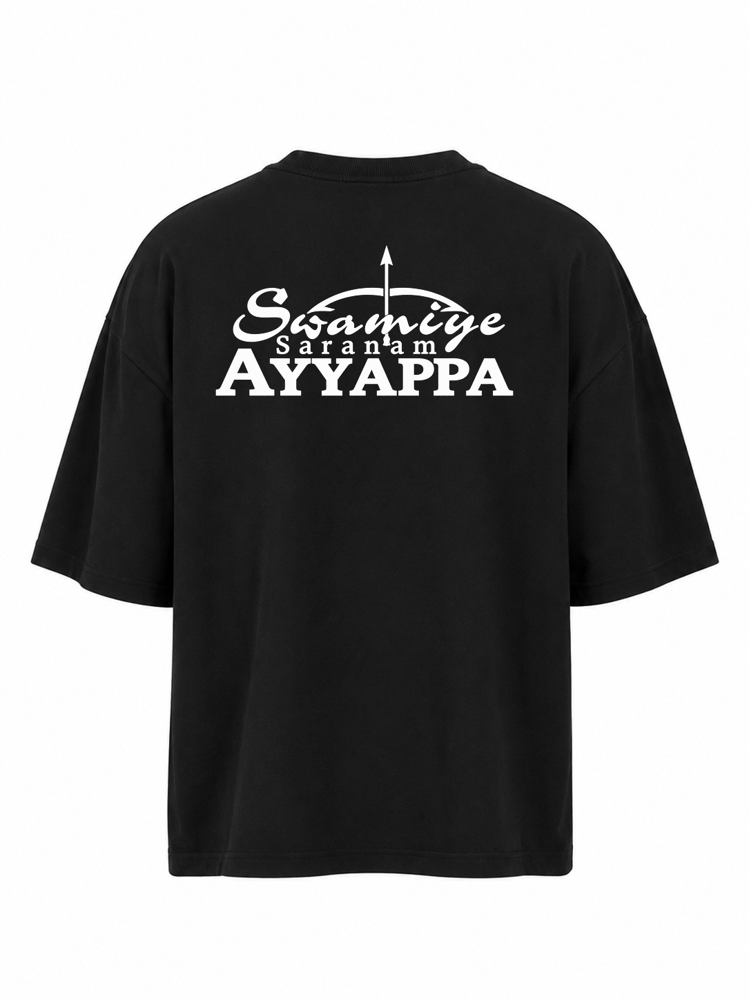 Front Ayyappa Oversize T Shirt + Veshti + Thundu ( COMBO )