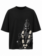 Front Ayyappa Oversize T Shirt + Veshti + Thundu ( COMBO )