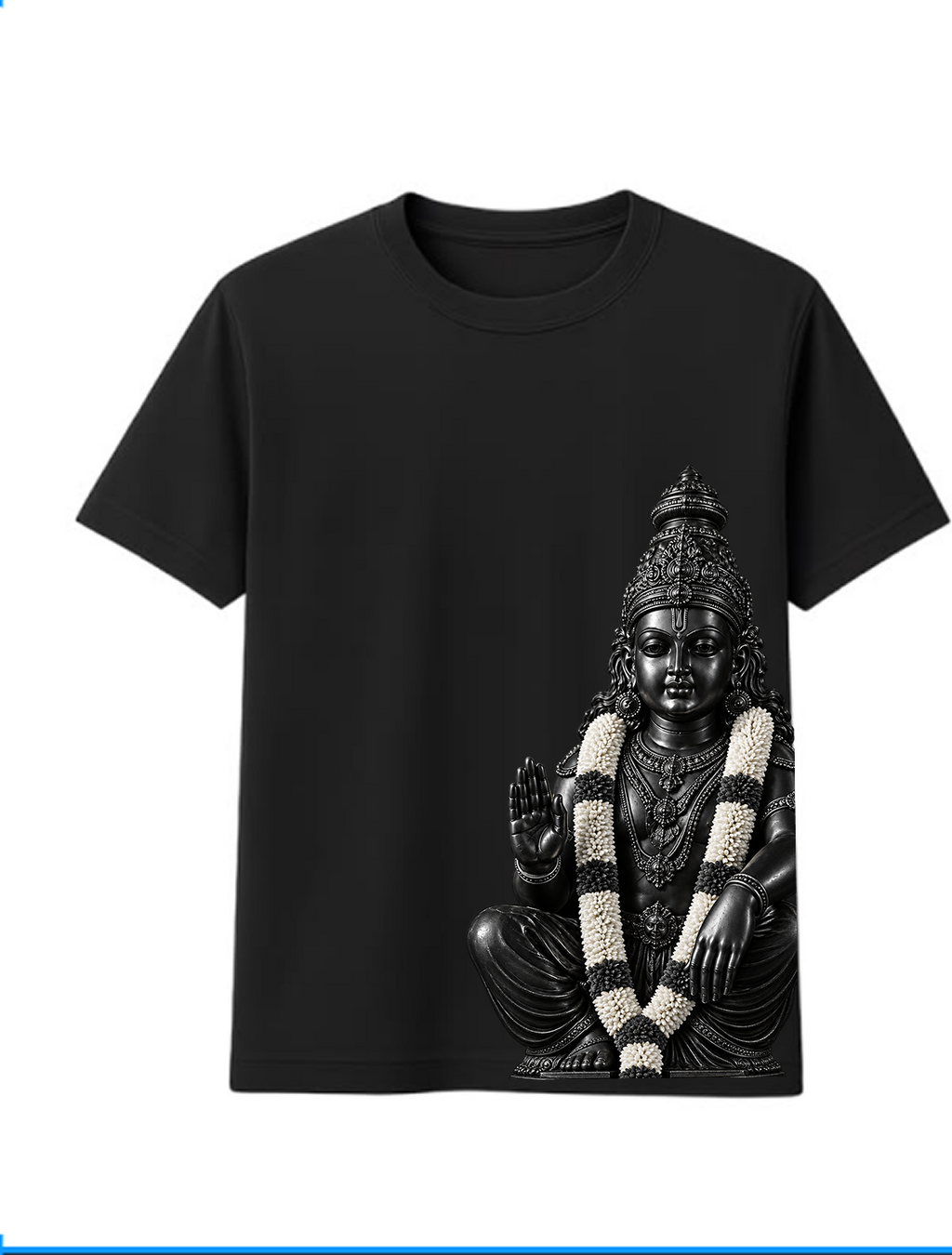 Front Ayyappa Round Neck T Shirt + Veshti + Thundu ( COMBO )