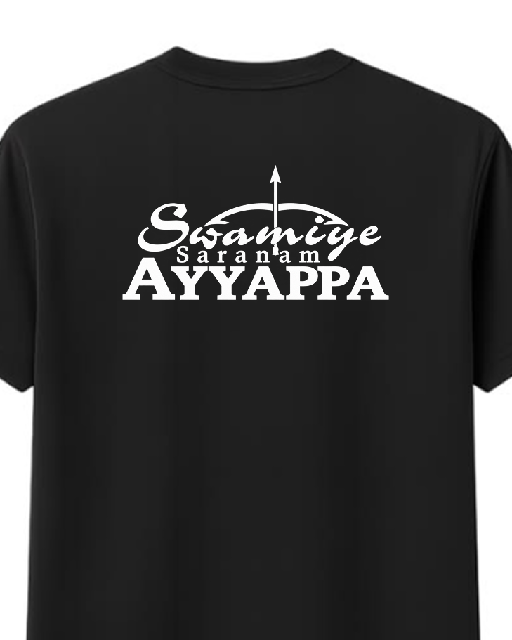 Front Ayyappa Round Neck T Shirt + Veshti + Thundu ( COMBO )