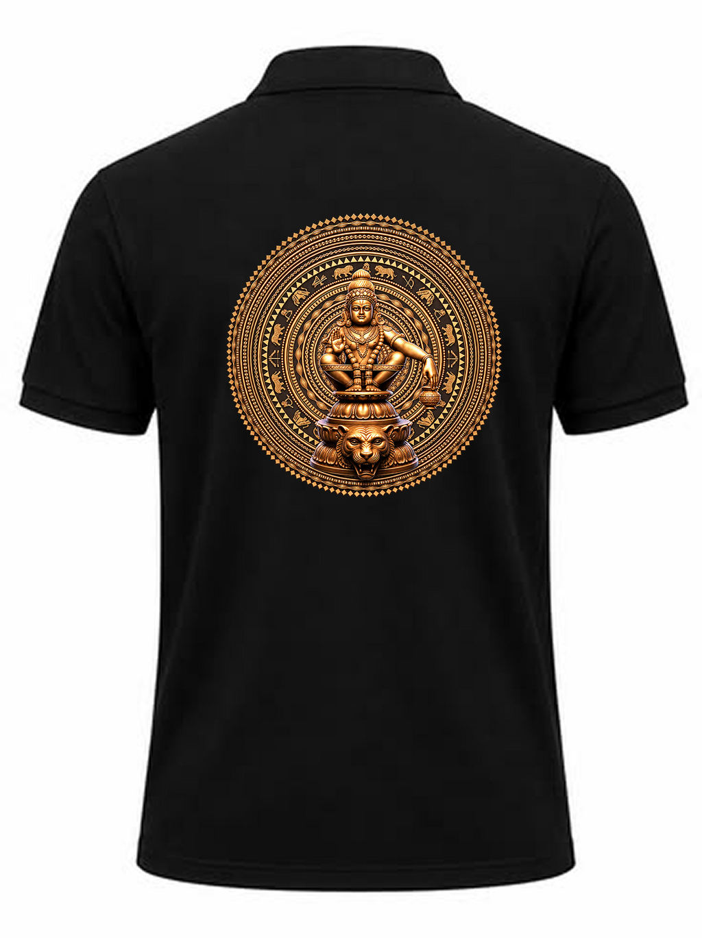 Ayyappa Chakra Polo T Shirt + Veshti + Thundu ( COMBO )