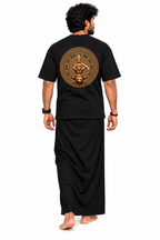 Ayyappa Chakra Oversize T Shirt + Veshti + Thundu ( COMBO )