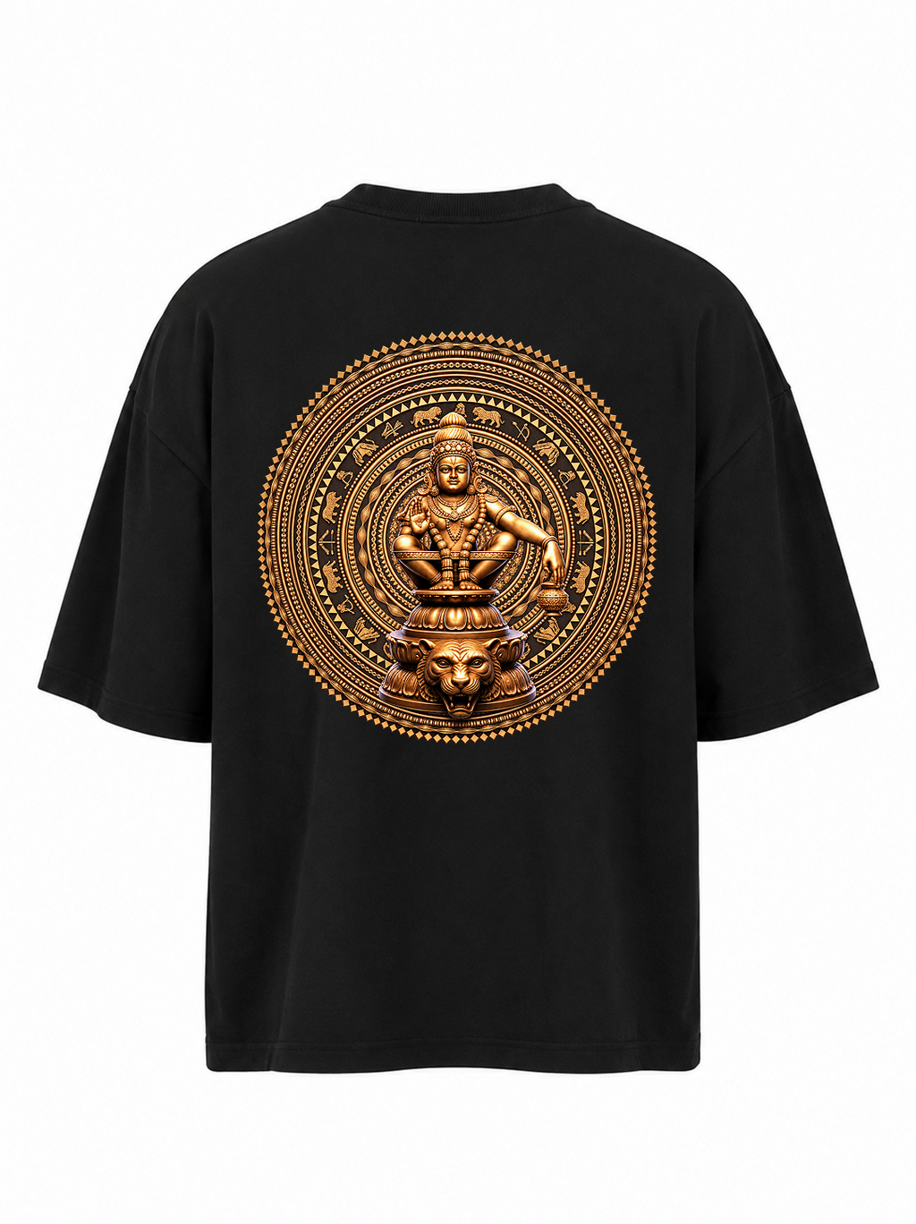 Ayyappa Chakra Oversize T Shirt + Veshti + Thundu ( COMBO )