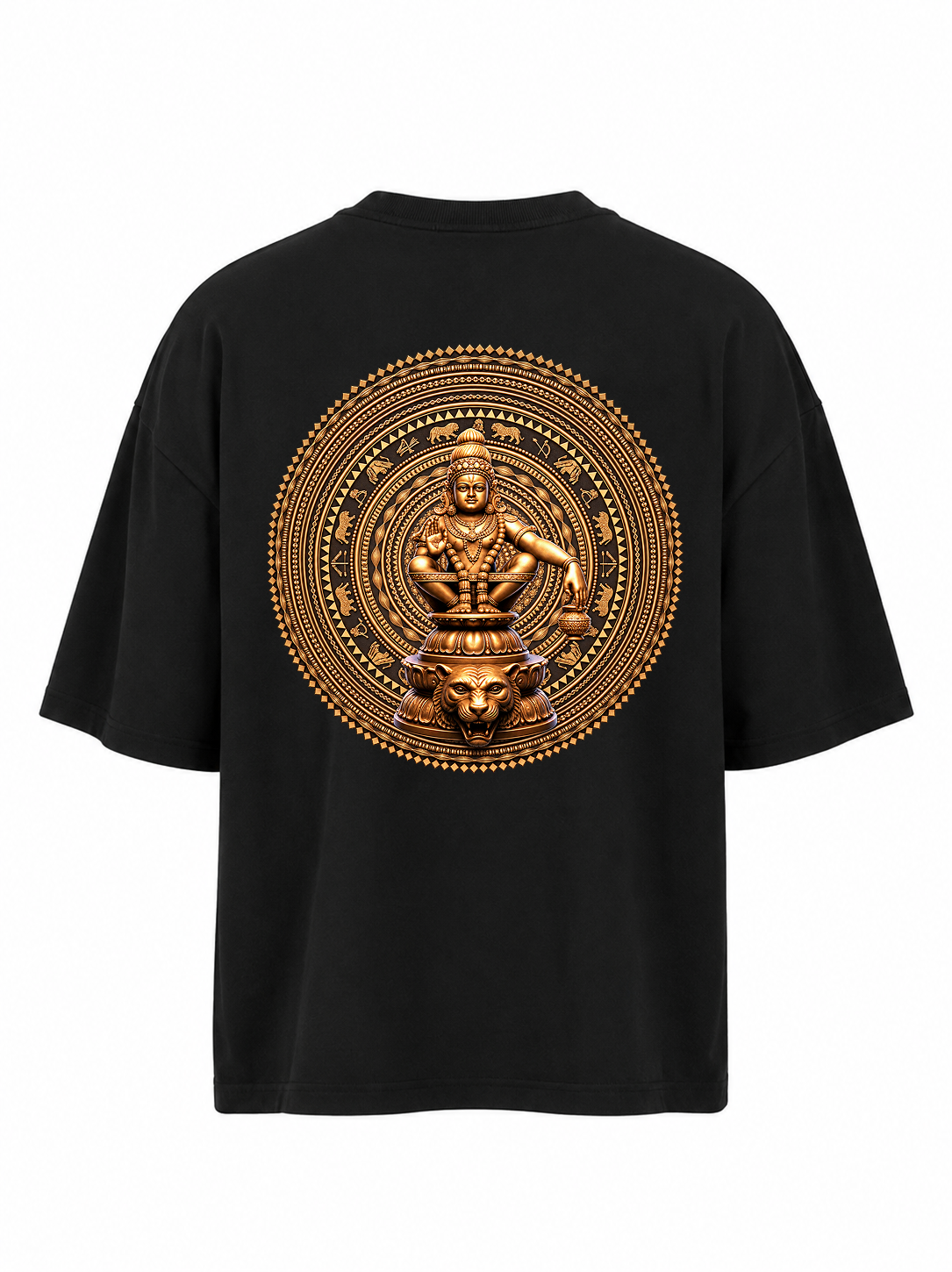 Ayyappa Chakra Oversize T Shirt + Veshti + Thundu ( COMBO )