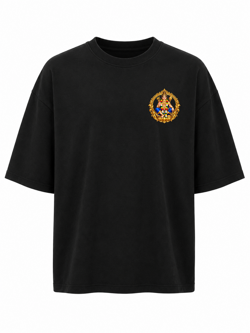 Ayyappa Chakra Oversize T Shirt + Veshti + Thundu ( COMBO )