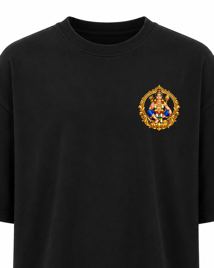 Ayyappa Chakra Oversize T Shirt + Veshti + Thundu ( COMBO )