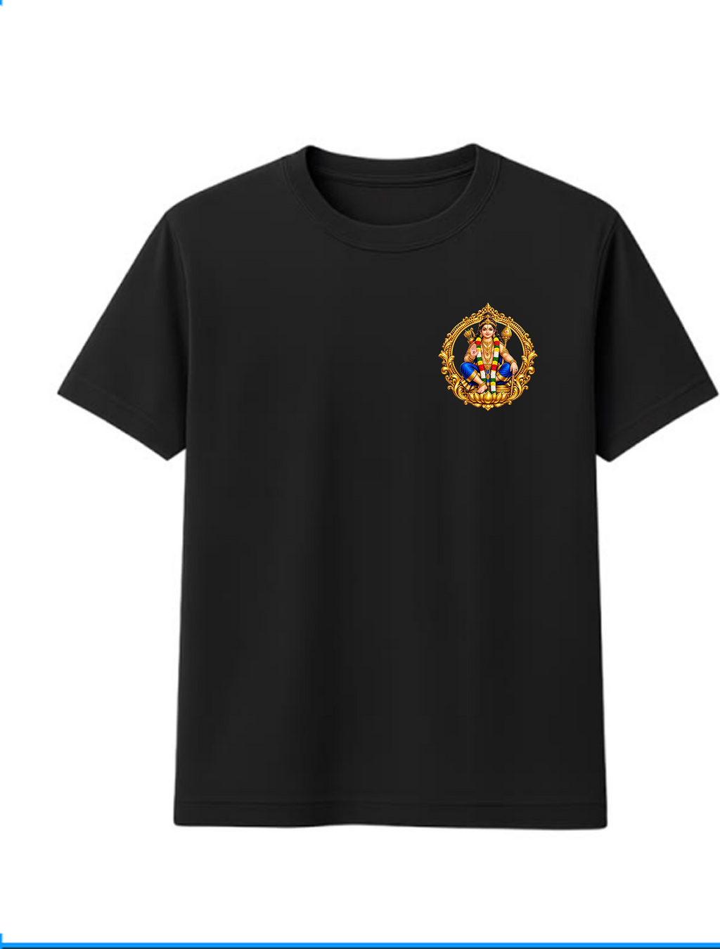 Ayyappa Chakra Round Neck T Shirt + Veshti + Thundu ( COMBO )
