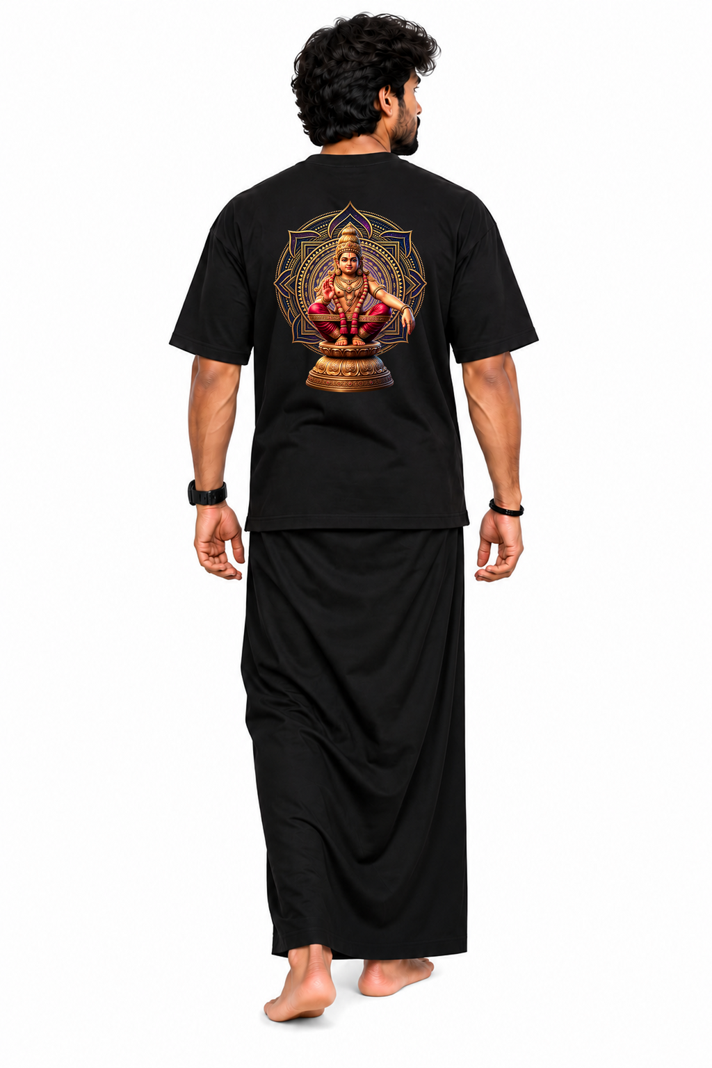 SABARI VEERAN Oversize T Shirt + Veshti + Thundu ( COMBO )