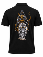 White Tiger Legend Polo T Shirt + Veshti + Thundu ( COMBO )