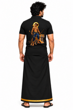 Puli Vahanan Polo T Shirt + Veshti + Thundu ( COMBO )