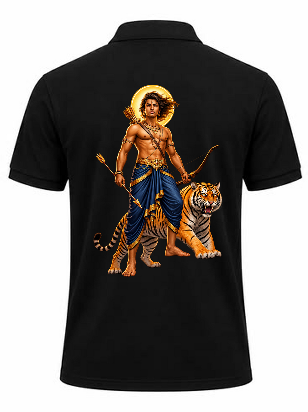 Puli Vahanan Polo T Shirt + Veshti + Thundu ( COMBO )