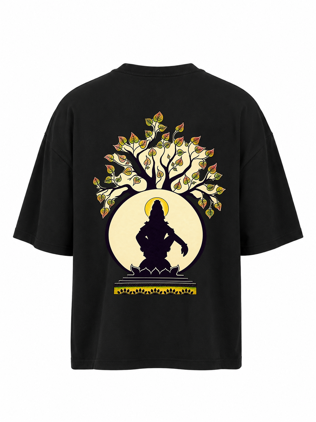 Ayyappa Soul Tree Oversize T Shirt + Veshti + Thundu ( COMBO )