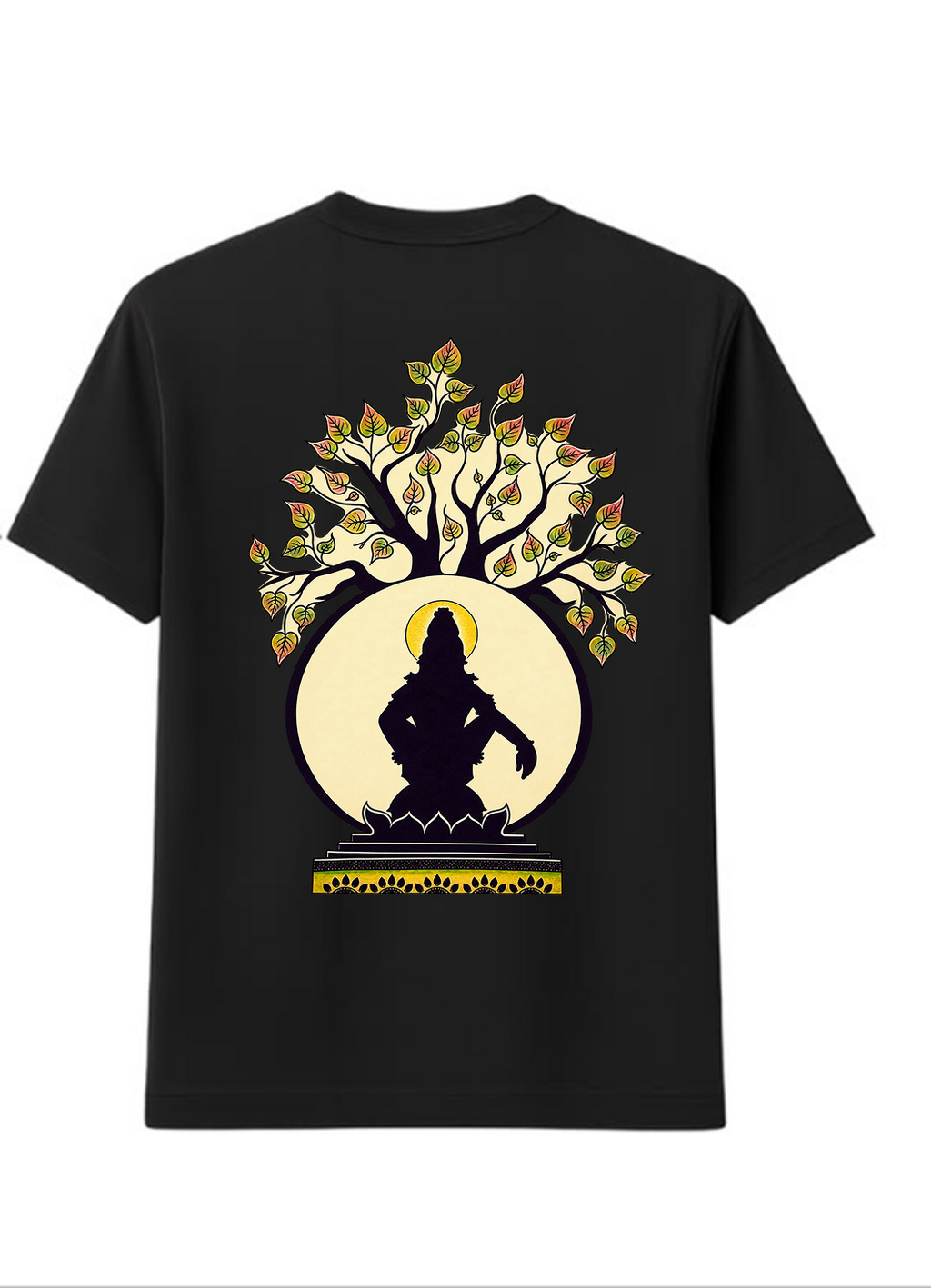 Ayyappa Soul Tree Round Neck T-Shirt Combo – T-Shirt + Veshti + Thundu
