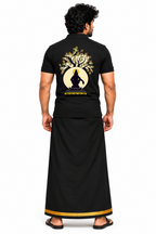 Ayyappa Soul Tree Polo T Shirt + Veshti + Thundu ( COMBO )
