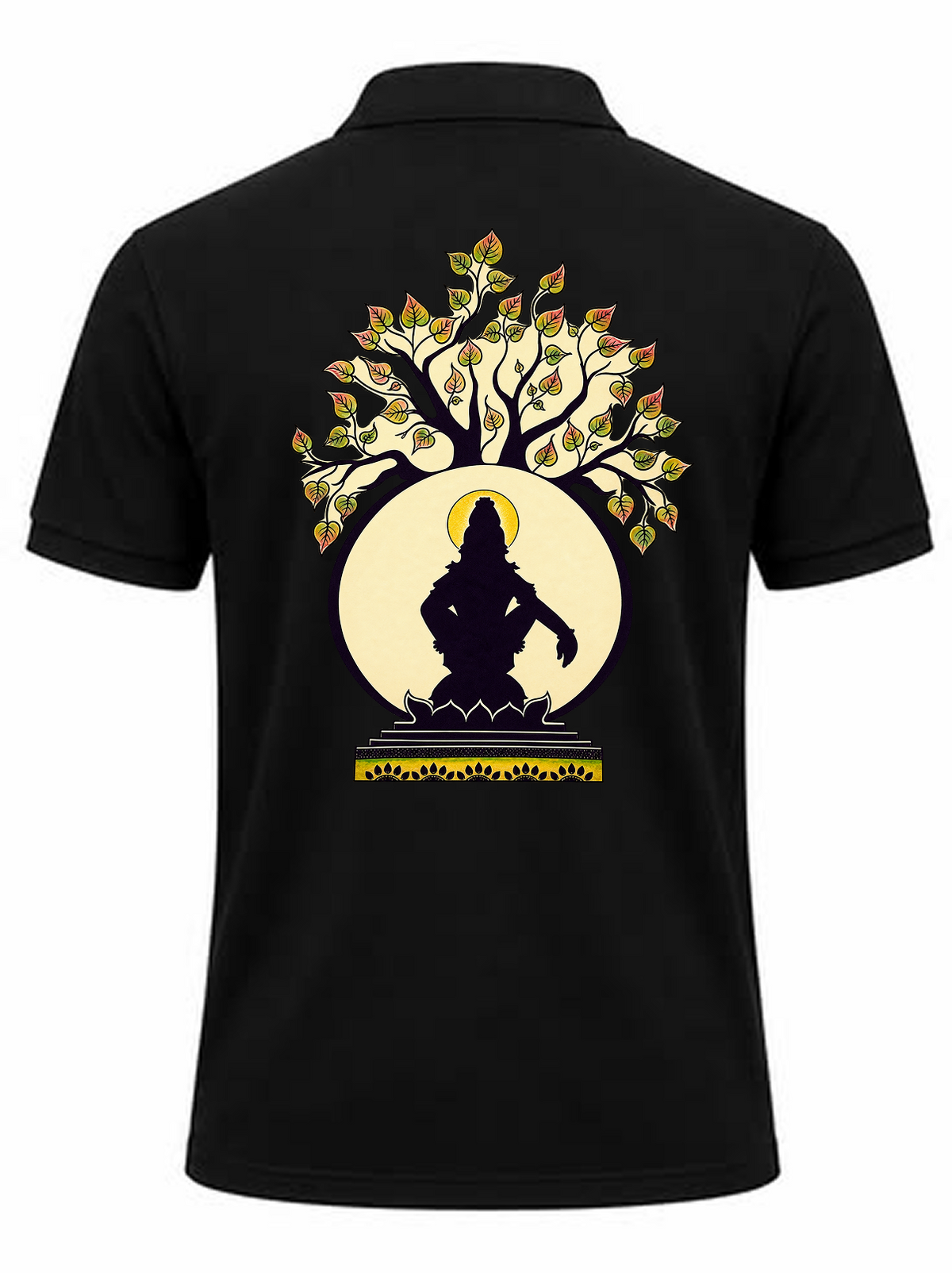 Ayyappa Soul Tree Polo T Shirt + Veshti + Thundu ( COMBO )