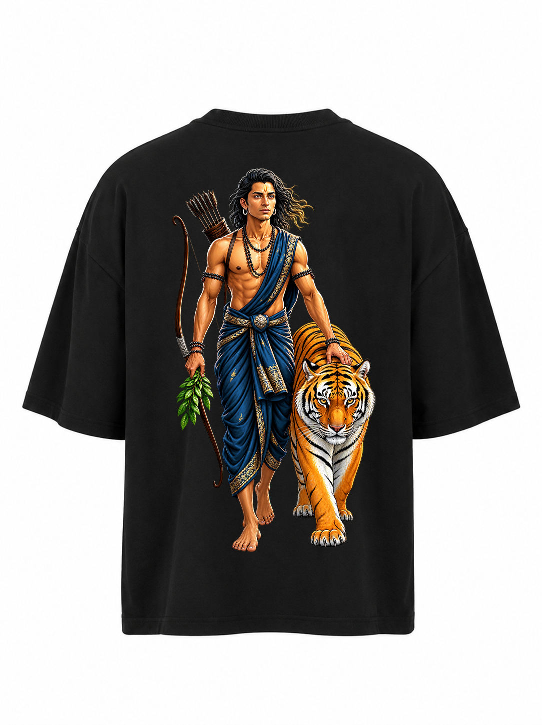 Ayyappa Wild Soul Oversize T Shirt + Veshti + Thundu ( COMBO )