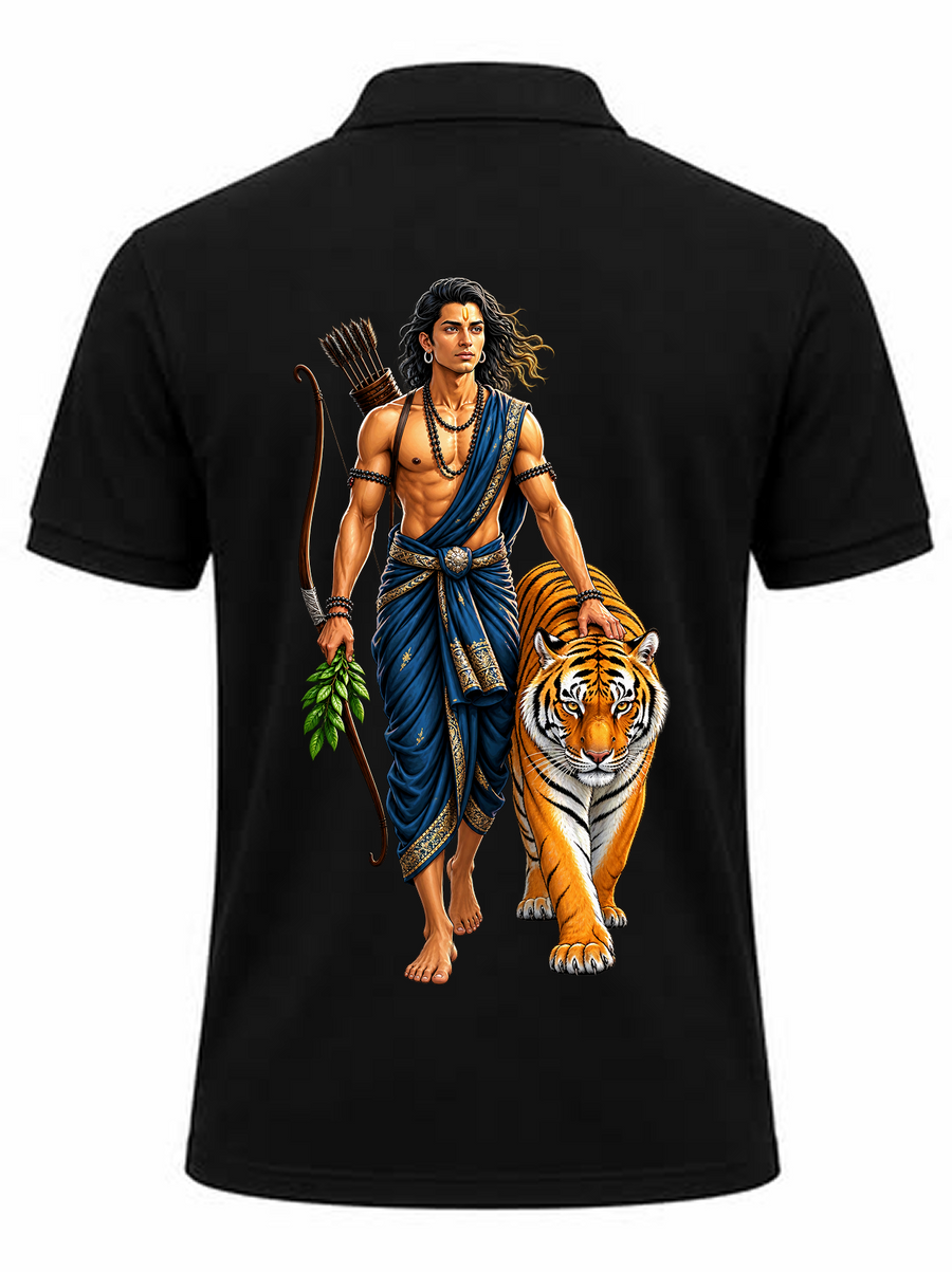 Ayyappa Wild Soul Polo T-Shirt Combo – T-Shirt + Veshti + Thundu