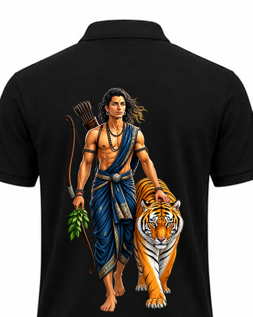 Ayyappa Wild Soul Polo T Shirt + Veshti + Thundu ( COMBO )