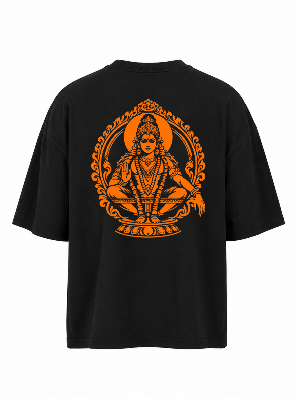 Orange Devotion Oversize T Shirt + Veshti + Thundu ( COMBO )