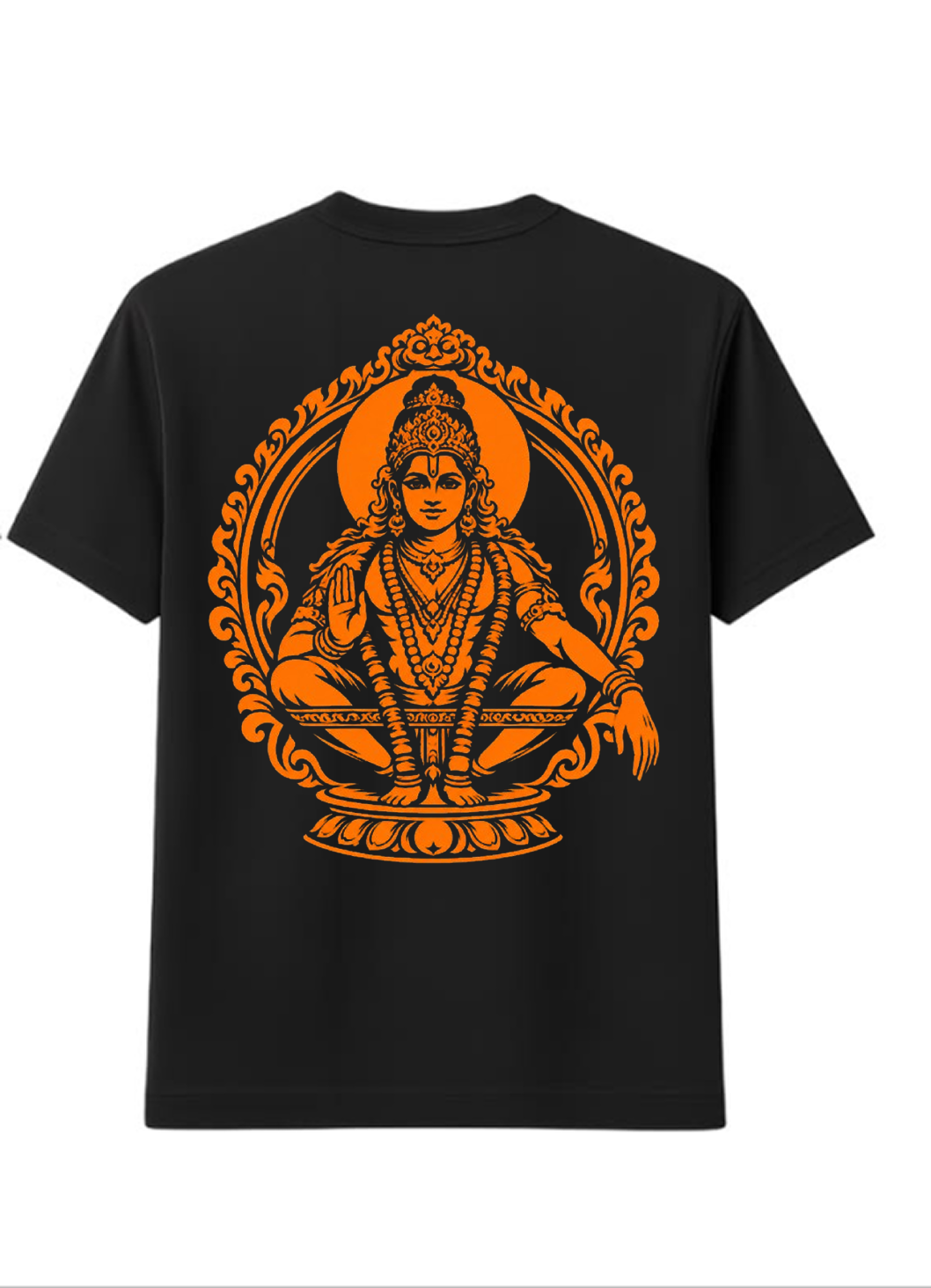 Orange Devotion Oversize T Shirt + Veshti + Thundu ( COMBO )