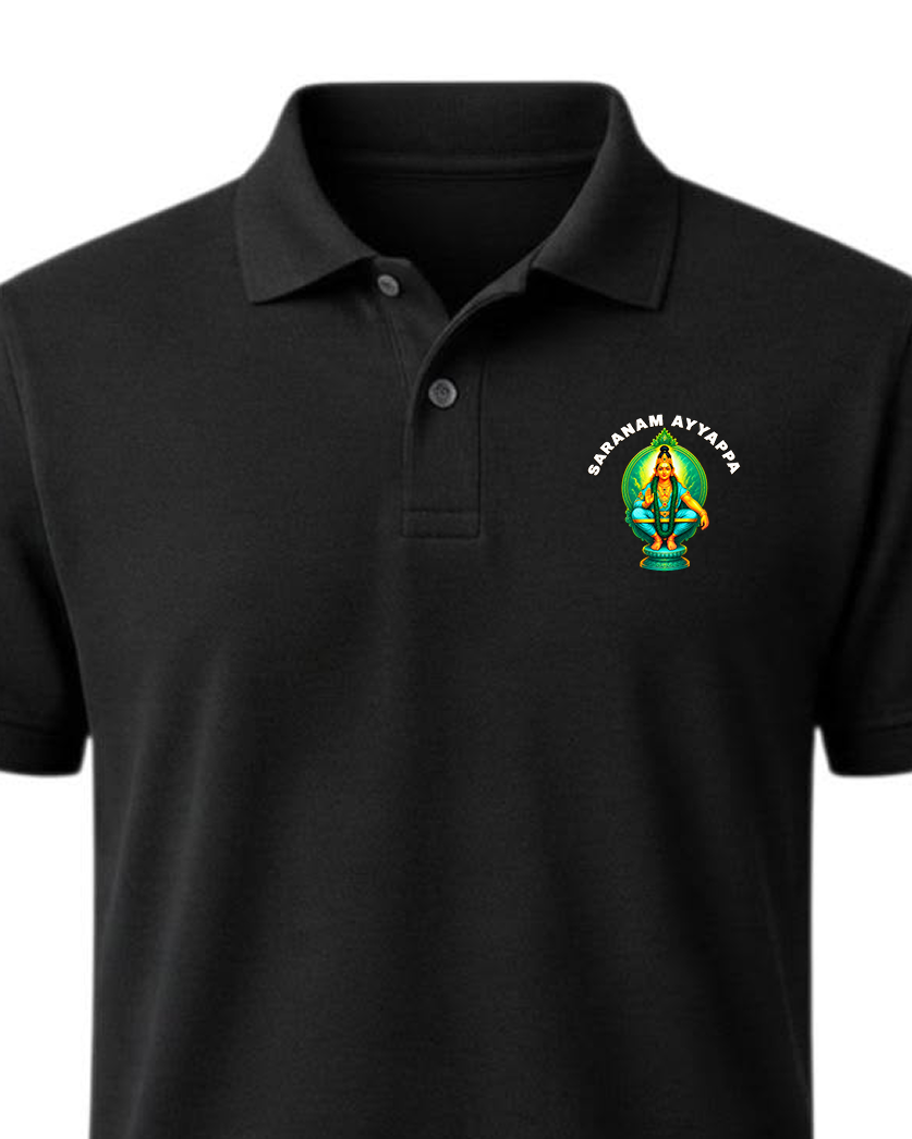 Green Warrior Ayyappa Polo T Shirt + Veshti + Thundu ( COMBO )