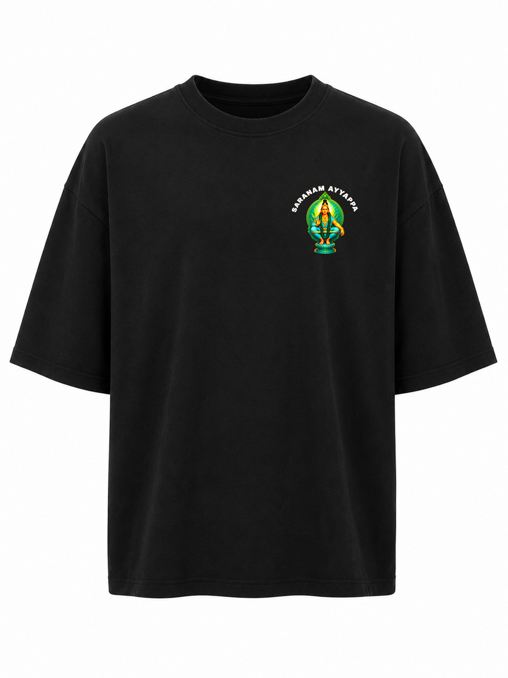 Green Warrior Ayyappa Oversize T Shirt + Veshti + Thundu ( COMBO )