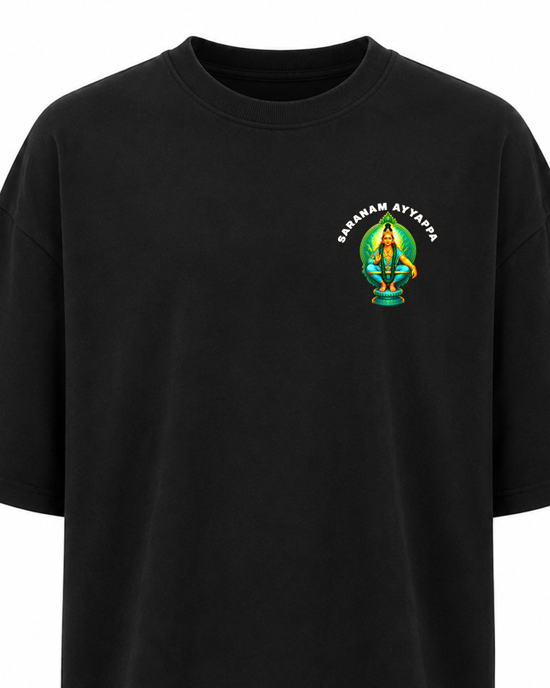 Green Warrior Ayyappa Oversize T Shirt + Veshti + Thundu ( COMBO )