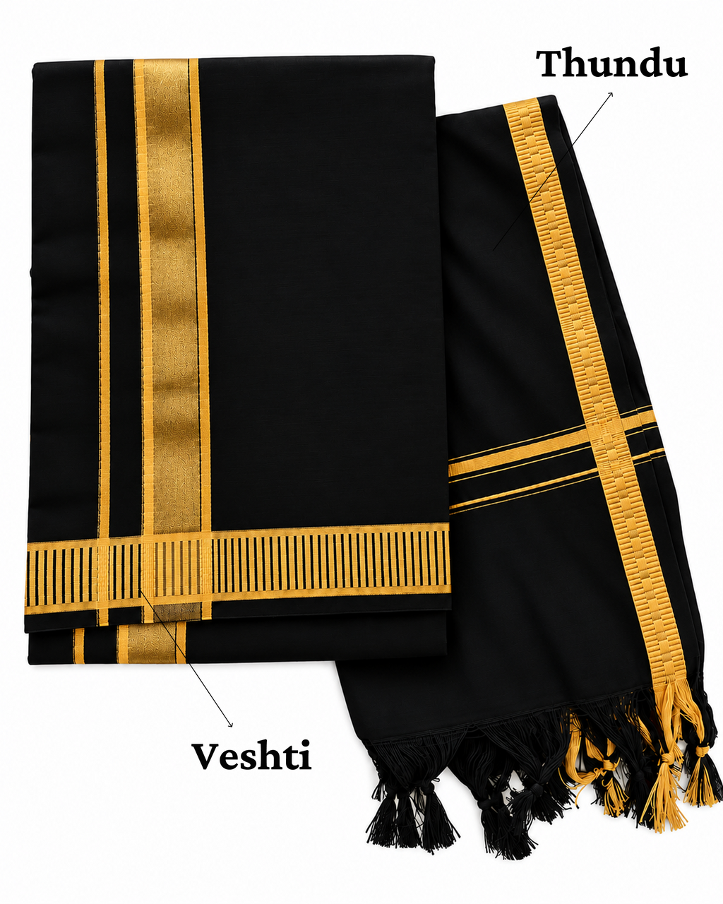 Ayyappa Mythological Art Oversized Tee + Veshti + Thundu (COMBO)